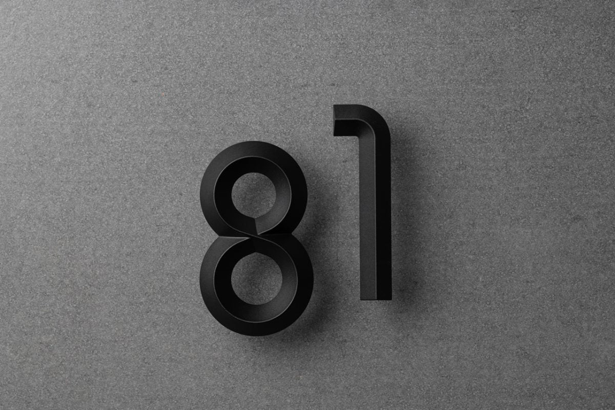 RIDGE NUMBER 山形數字門牌